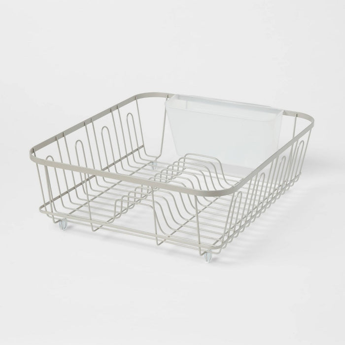 Large Steel Dish Drainer Brushed Nickel - Brightroom