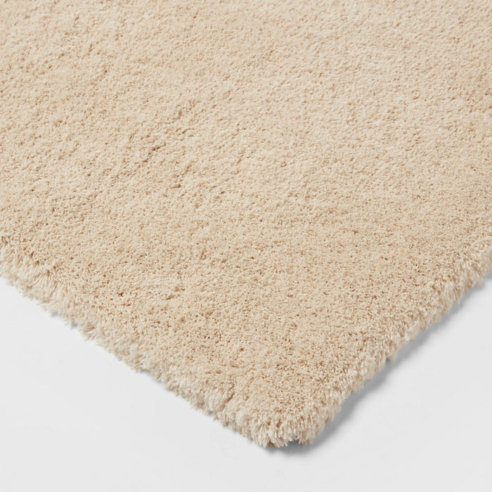 21"x34" Spa Plush Bath Rug Almond - Threshold