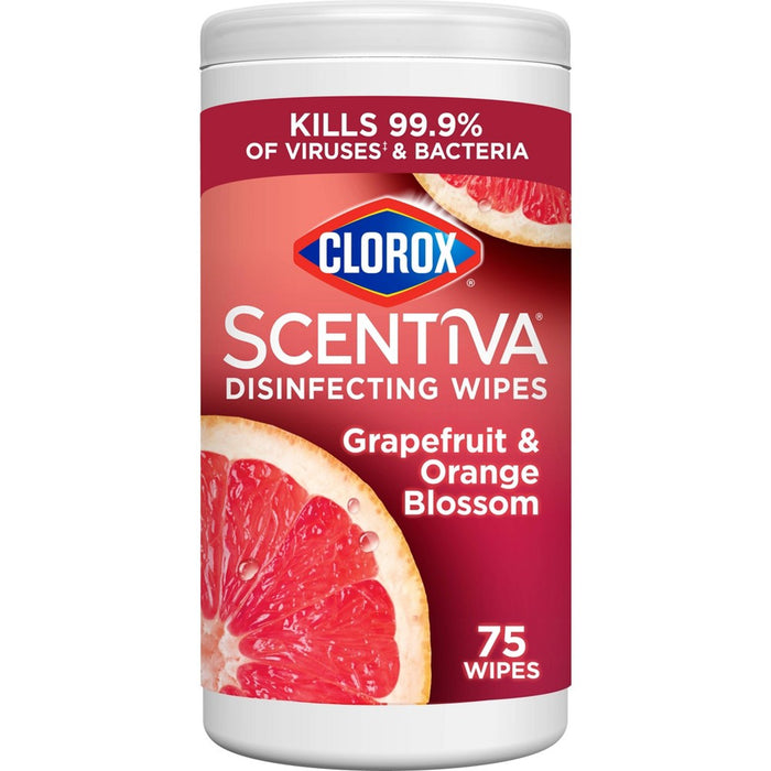 Clorox Scentiva Tahitian Grapefruit Disinfecting Wipes - 75ct