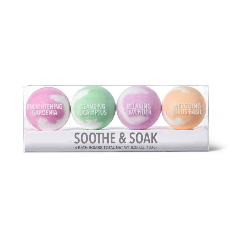 Soothe & Soak Bath Bomb Gift Set - 4pc