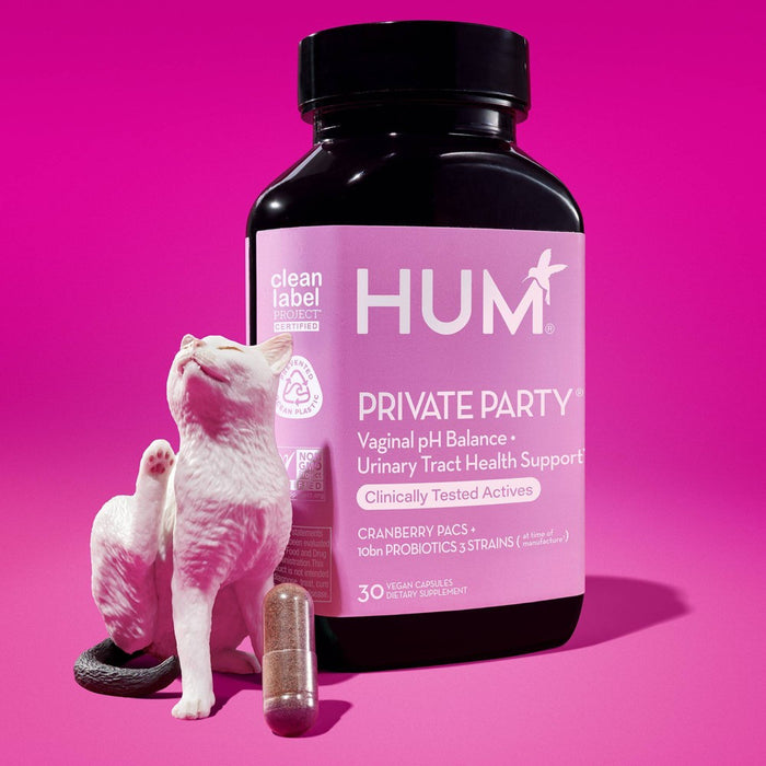 HUM Nutrition Private Party Probiotics Capsules for Vaginal & Urinary Tract Health - 30ct