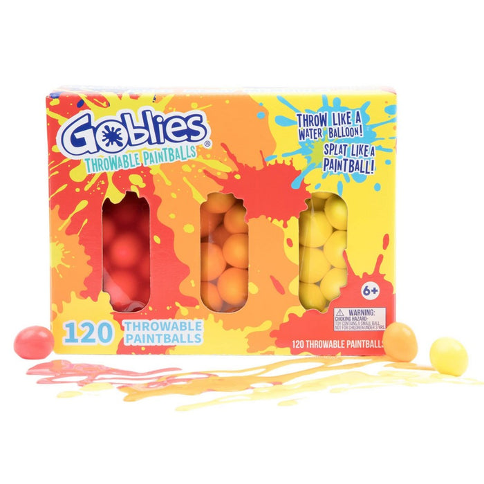 Goblies 3pk Throwable Paintballs - Red/Orange/Yellow