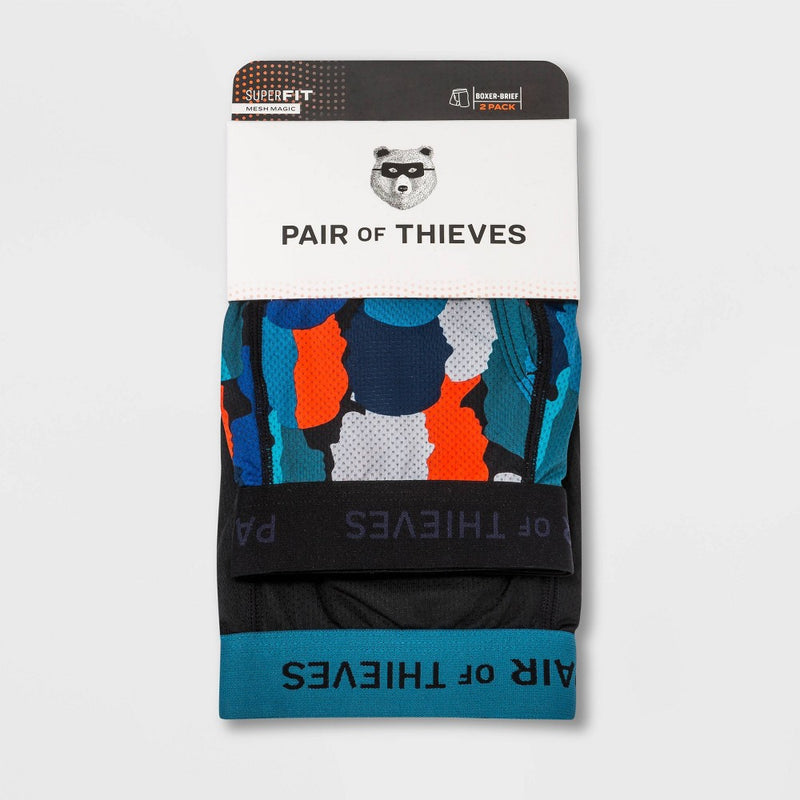 Pair of Thieves Men's Super Fit Faces Boxer Briefs 2pk - L