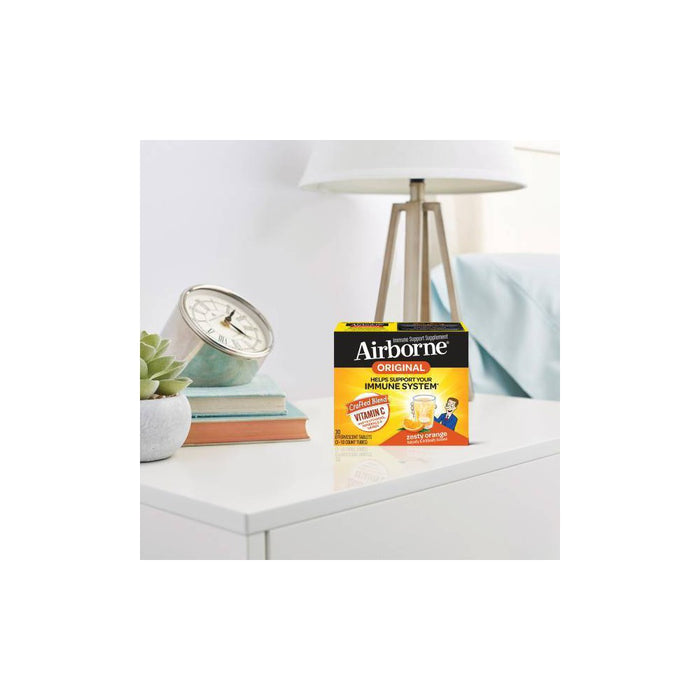 Airborne Immune Support Supplement Dissolving Tablets - Zesty Orange - 30ct