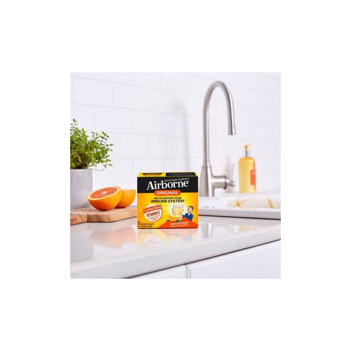 Airborne Immune Support Supplement Dissolving Tablets - Zesty Orange - 30ct