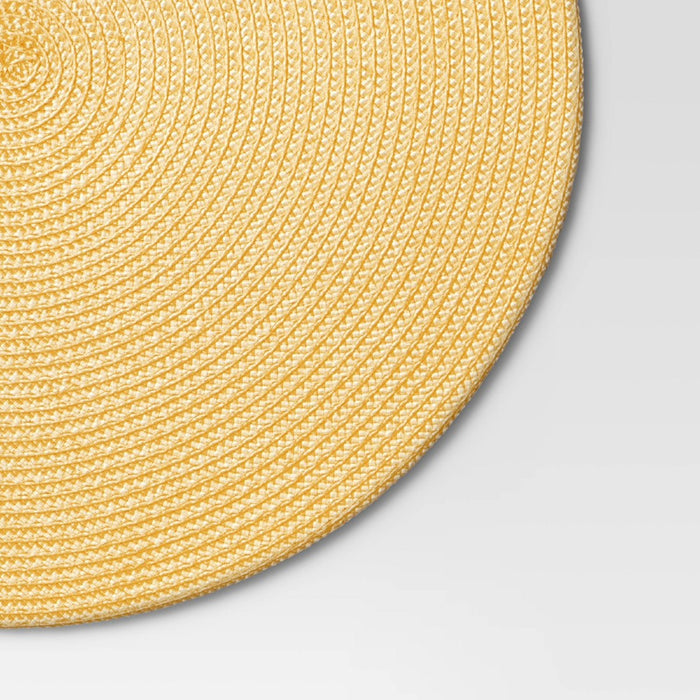 Polyround Charger Placemat Yellow - Threshold