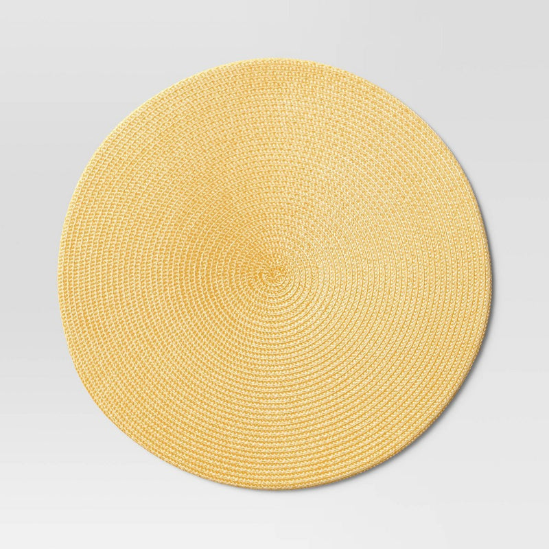 Polyround Charger Placemat Yellow - Threshold