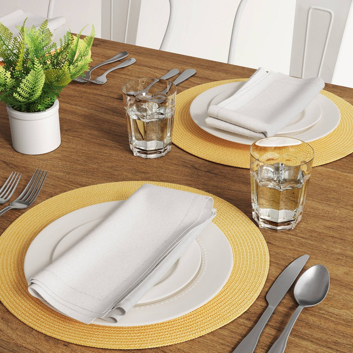 Polyround Charger Placemat Yellow - Threshold