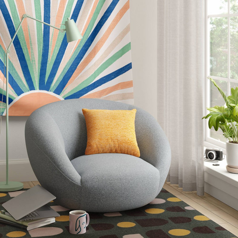Round Swivel Chair Gray - Room Essentials (LOCAL PICKUP ONLY)