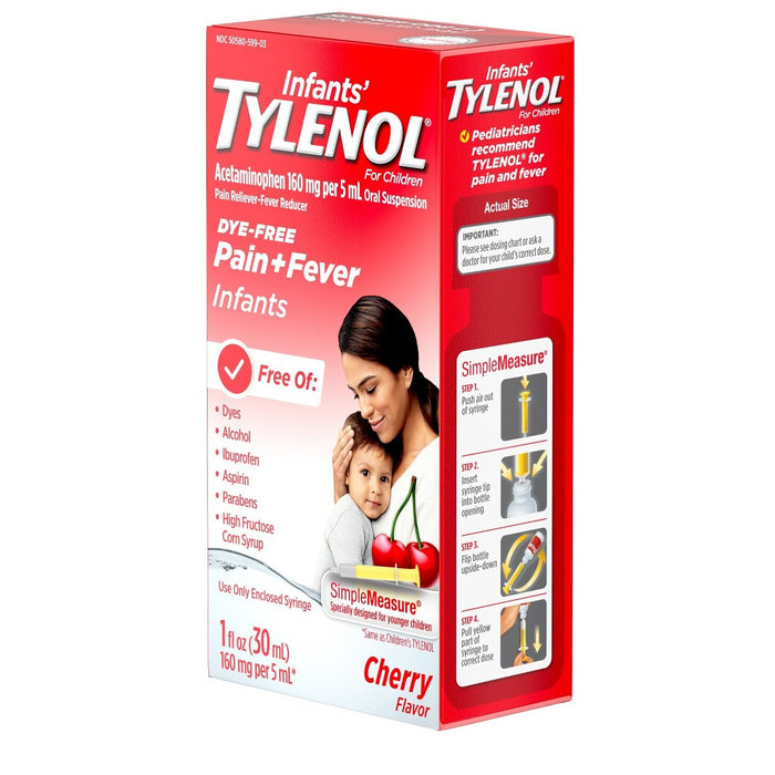 Tylenol Infant Dye-Free General Pain Reliever - Cherry - 1 fl oz
