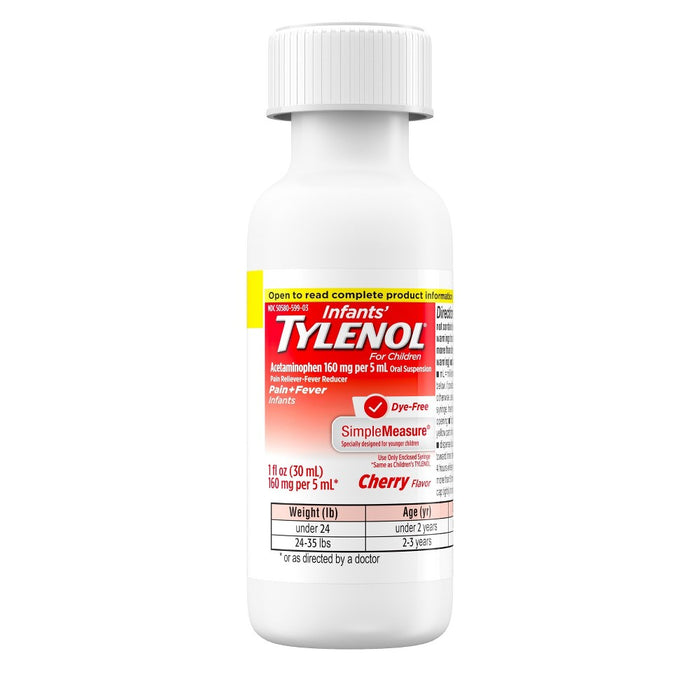 Tylenol Infant Dye-Free General Pain Reliever - Cherry - 1 fl oz