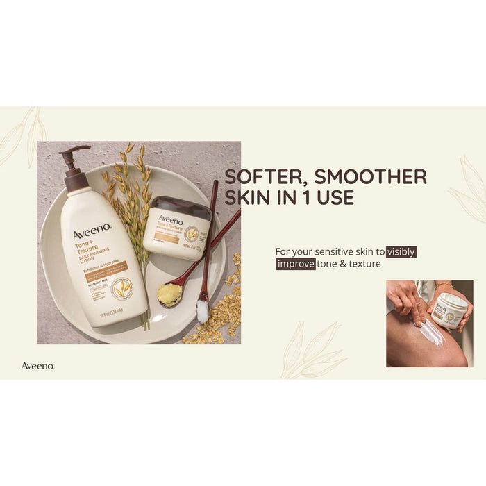 Aveeno Tone + Texture Renewing Fragrance-Free Body Scrub - 8oz