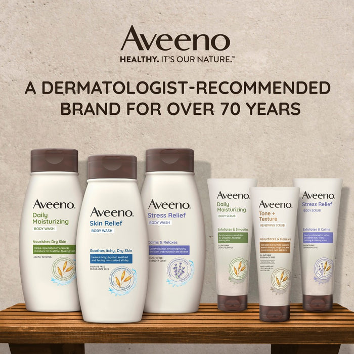 Aveeno Tone + Texture Renewing Fragrance-Free Body Scrub - 8oz
