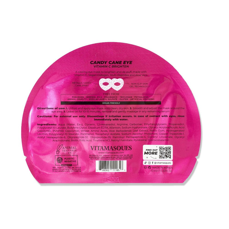 Vitamasques Candy Cane Goggle Eye Mask - 0.34 fl oz