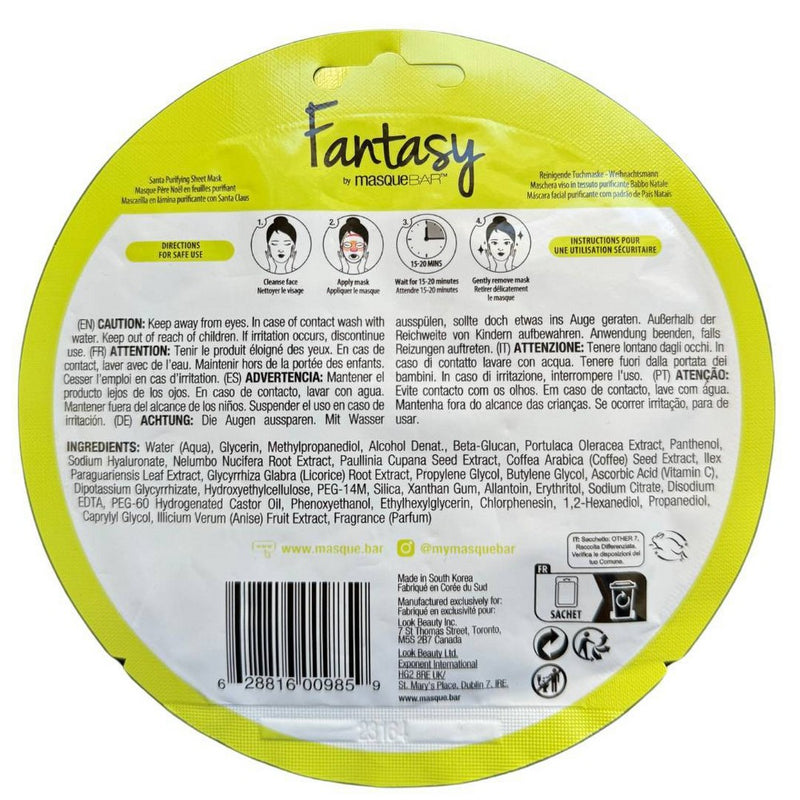 Fantasy by Masque Bar Santa Claus Purifying Sheet Mask - 0.71 fl oz