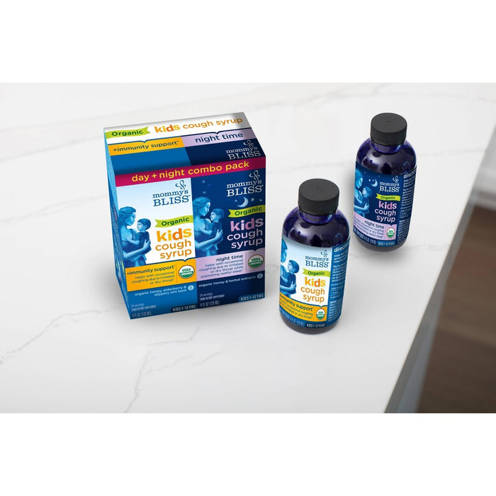 Mommy's Bliss Organic Kids' Day & Night Immunity Boost & Cough Relief Syrup Combo Pack - 8 fl oz/2pk