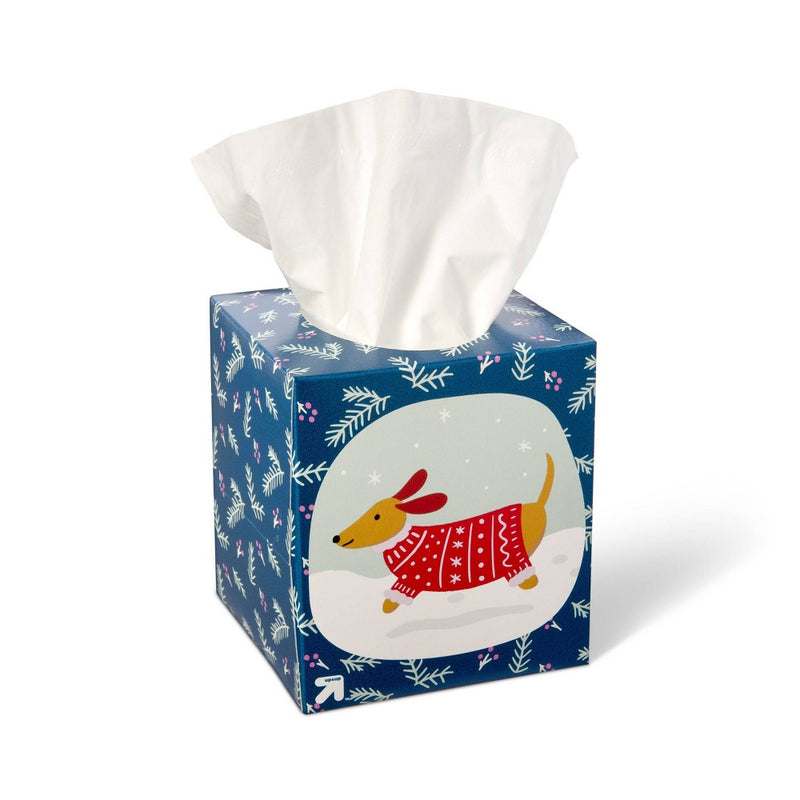 Holiday Ultra Soft Facial Tissue - Dog/Cat - 65ct - up & up
