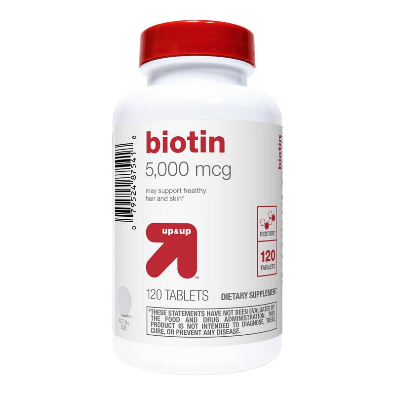 Biotin Dietary Supplement Tablets - 120ct - up & up