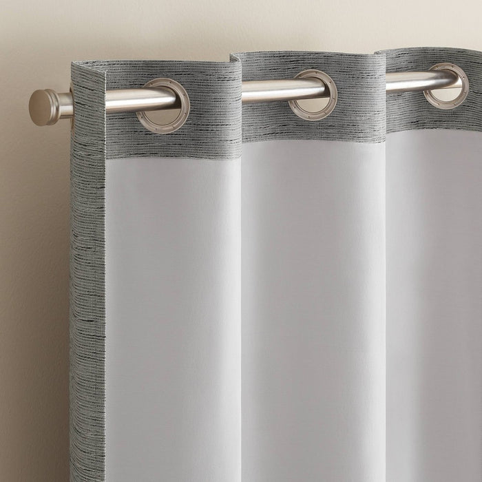 2pk 37"x84" Eclipse Blackout Adagio Curtain Panels Gray