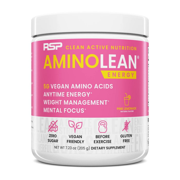 RSP Nutrition AminoLean Pre Workout Powder - Pink Lemonade - 250gms