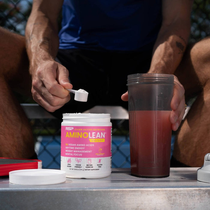 RSP Nutrition AminoLean Pre Workout Powder - Pink Lemonade - 250gms