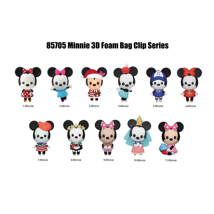 LOT OF 4!!!! Disney 3D Minnie Figural Bag Clip Keychain - Single Blind Bag