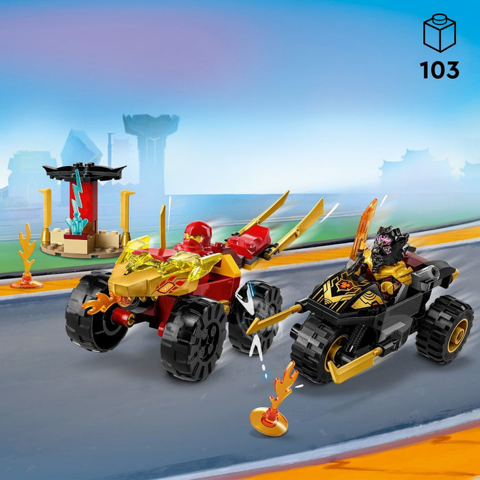 LEGO NINJAGO Kai and Ras's Car and Bike Battle Toddler Building Toy 71789