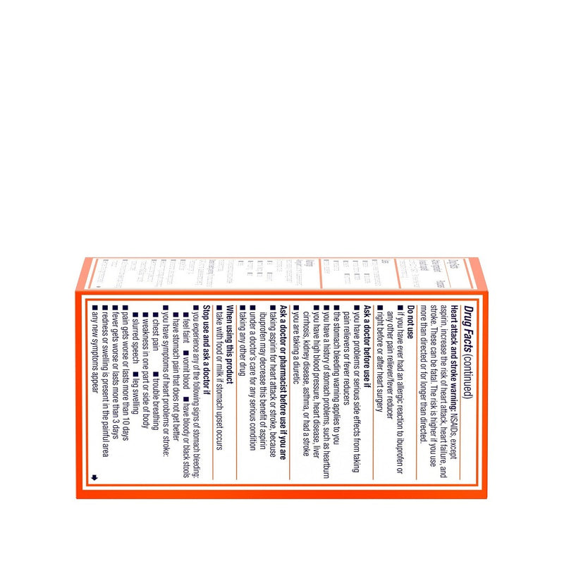 Motrin IB Pain Reliever & Fever Reducer Tablets - Ibuprofen (NSAID) - 100ct EXP: 08/2027