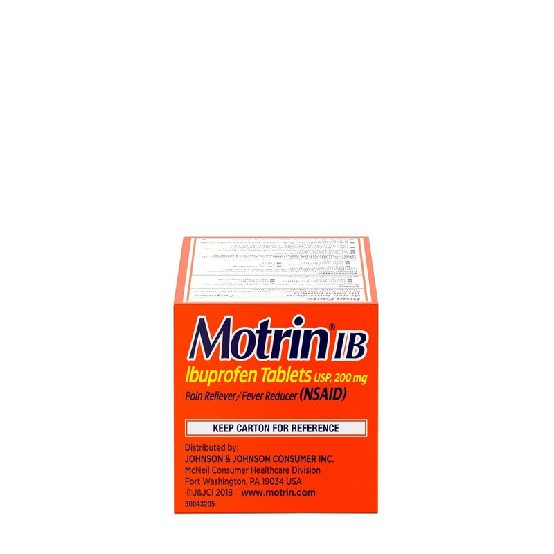 Motrin IB Pain Reliever & Fever Reducer Tablets - Ibuprofen (NSAID) - 100ct EXP: 08/2027