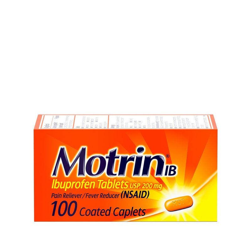 Motrin IB Pain Reliever & Fever Reducer Tablets - Ibuprofen (NSAID) - 100ct EXP: 08/2027
