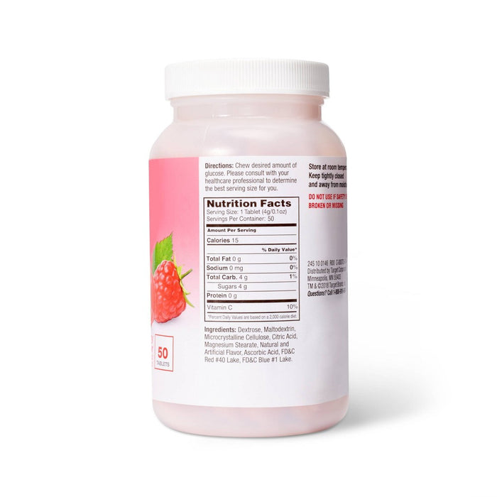 Glucose Tablets - Raspberry Flavor - 50ct - up & up