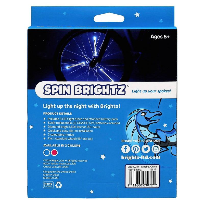 Brightz Spin Kids' Spoke Tubes LED Light - Blue