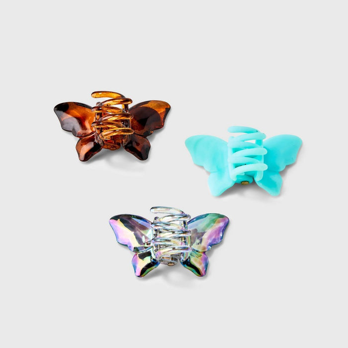 Girls' 8pk Matte Butterfly Claw Clips - art class
