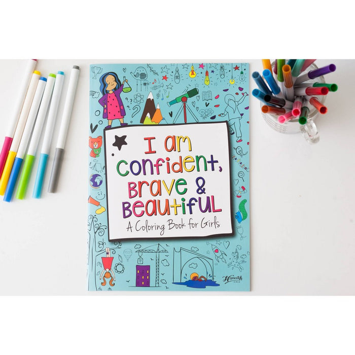 I Am Confident, Brave & Beautiful Coloring Book - Hopscotch Girls