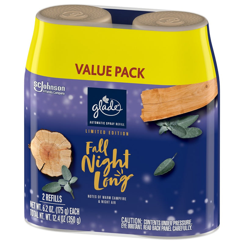 Glade Automatic Spray Air Freshener - Fall Night Long Refill - 12.4oz/2pk