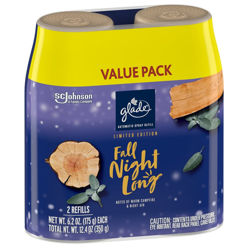 Glade Automatic Spray Air Freshener - Fall Night Long Refill - 12.4oz/2pk