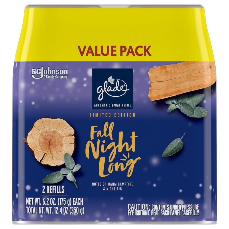 Glade Automatic Spray Air Freshener - Fall Night Long Refill - 12.4oz/2pk