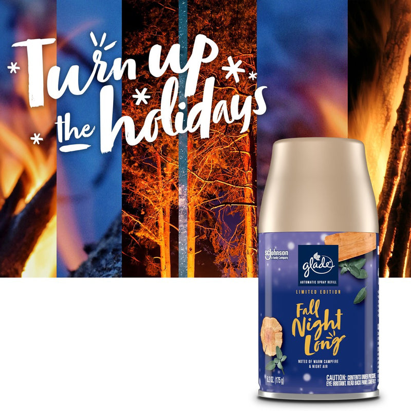 Glade Automatic Spray Air Freshener - Fall Night Long Refill - 12.4oz/2pk
