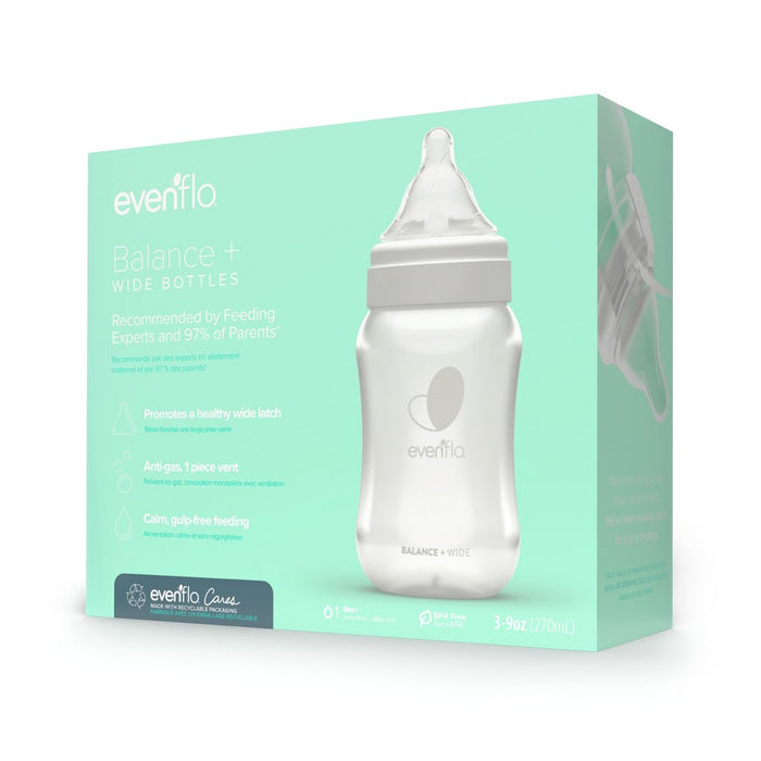 Evenflo 3pk Balance Wide-Neck Anti-Colic Baby Bottles - 9oz