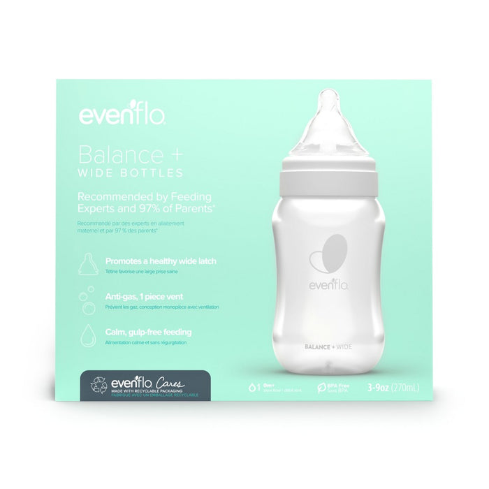 Evenflo 3pk Balance Wide-Neck Anti-Colic Baby Bottles - 9oz