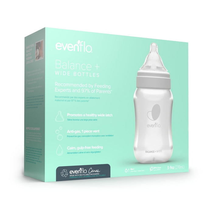 Evenflo 3pk Balance Wide-Neck Anti-Colic Baby Bottles - 9oz