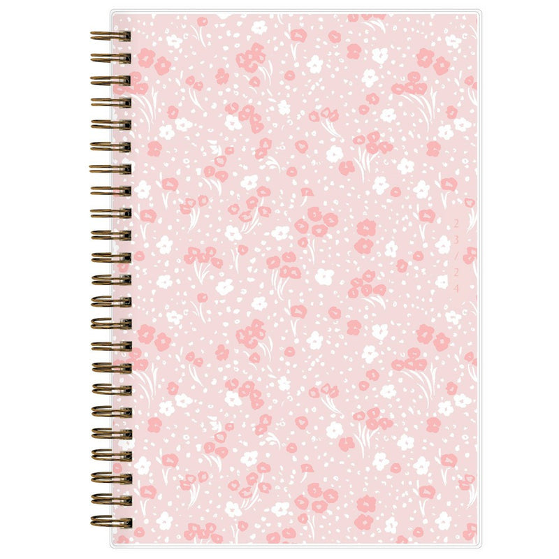 Blue Sky x One Tree Planted 2023-24 Academic Planner Clear Cover 5"x8" Weekly/Monthly Wirebound Maeve Pink