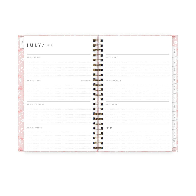 Blue Sky x One Tree Planted 2023-24 Academic Planner Clear Cover 5"x8" Weekly/Monthly Wirebound Maeve Pink