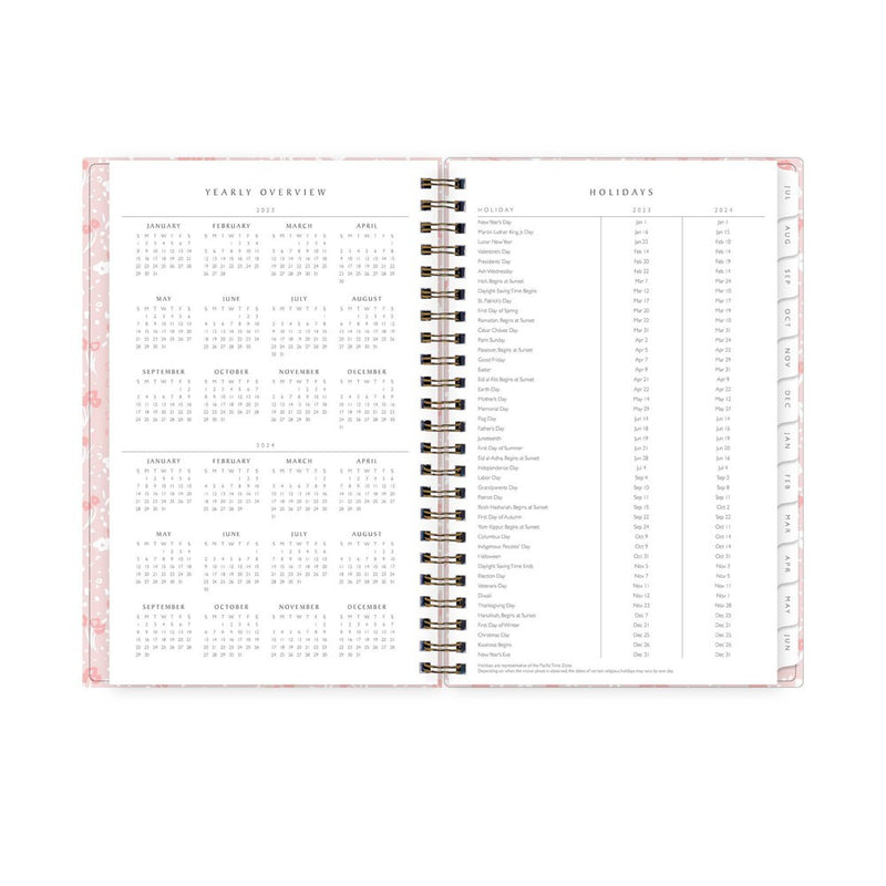 Blue Sky x One Tree Planted 2023-24 Academic Planner Clear Cover 5"x8" Weekly/Monthly Wirebound Maeve Pink