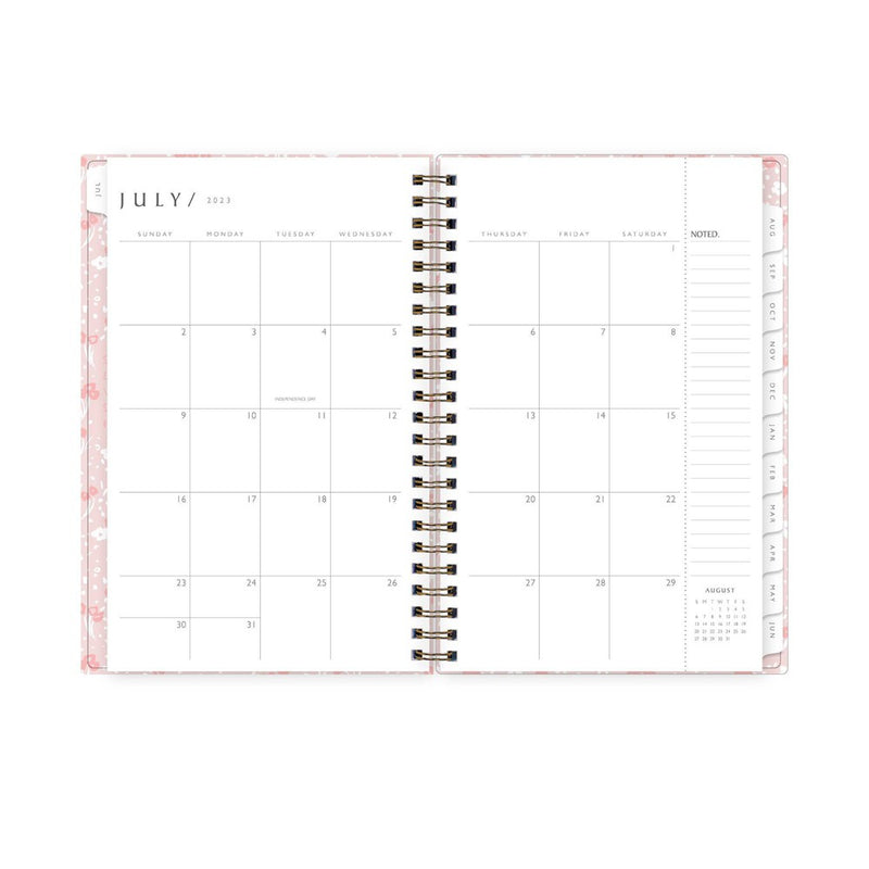 Blue Sky x One Tree Planted 2023-24 Academic Planner Clear Cover 5"x8" Weekly/Monthly Wirebound Maeve Pink