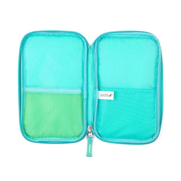 Pencil Organizer Zip Aqua Grid - Yoobi