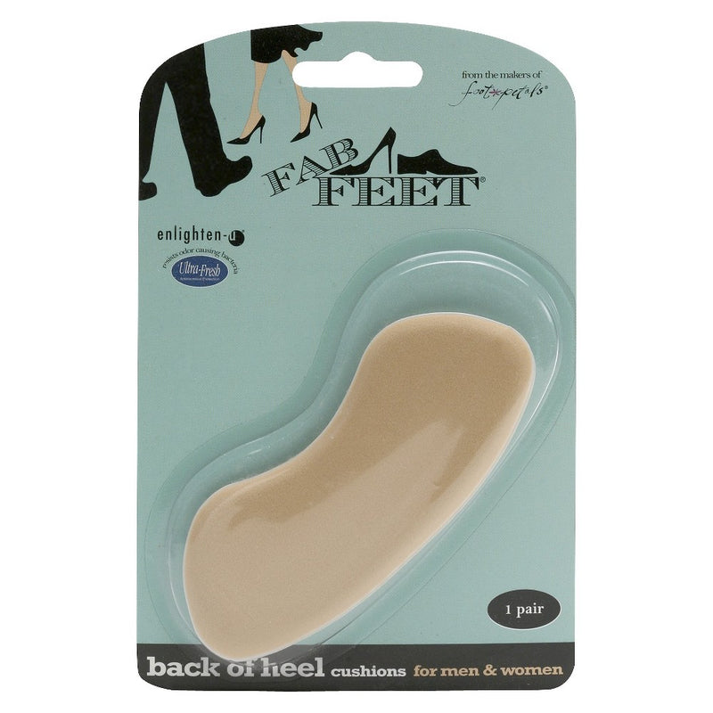 Women's Fab Feet by Foot Petals Back of Heel Insoles Shoe Cushion Khaki - 1 pair