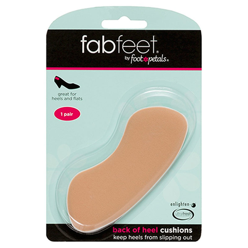 Women's Fab Feet by Foot Petals Back of Heel Insoles Shoe Cushion Khaki - 1 pair