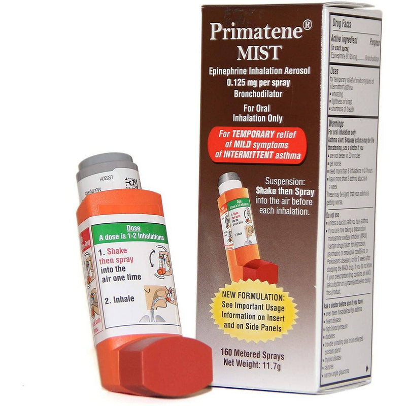 Primatene MIST Epinephrine Inhalation Aerosol Bronchodilator 0.41oz EXP 04/2025