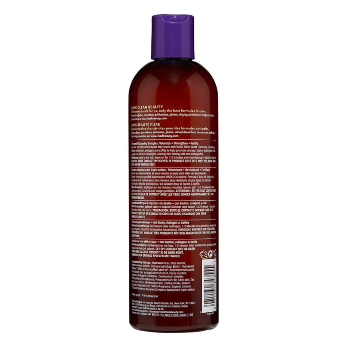 Hask Biotin Boost Thickening Conditioner with Biotin, Collagen and Coffee - 12 fl oz
